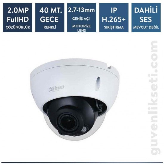 Dahua IPC-HDBW3241R-ZAS-27135 2 MP H.265+ IR Dome Starlight Motorize Kamera(40m IR)